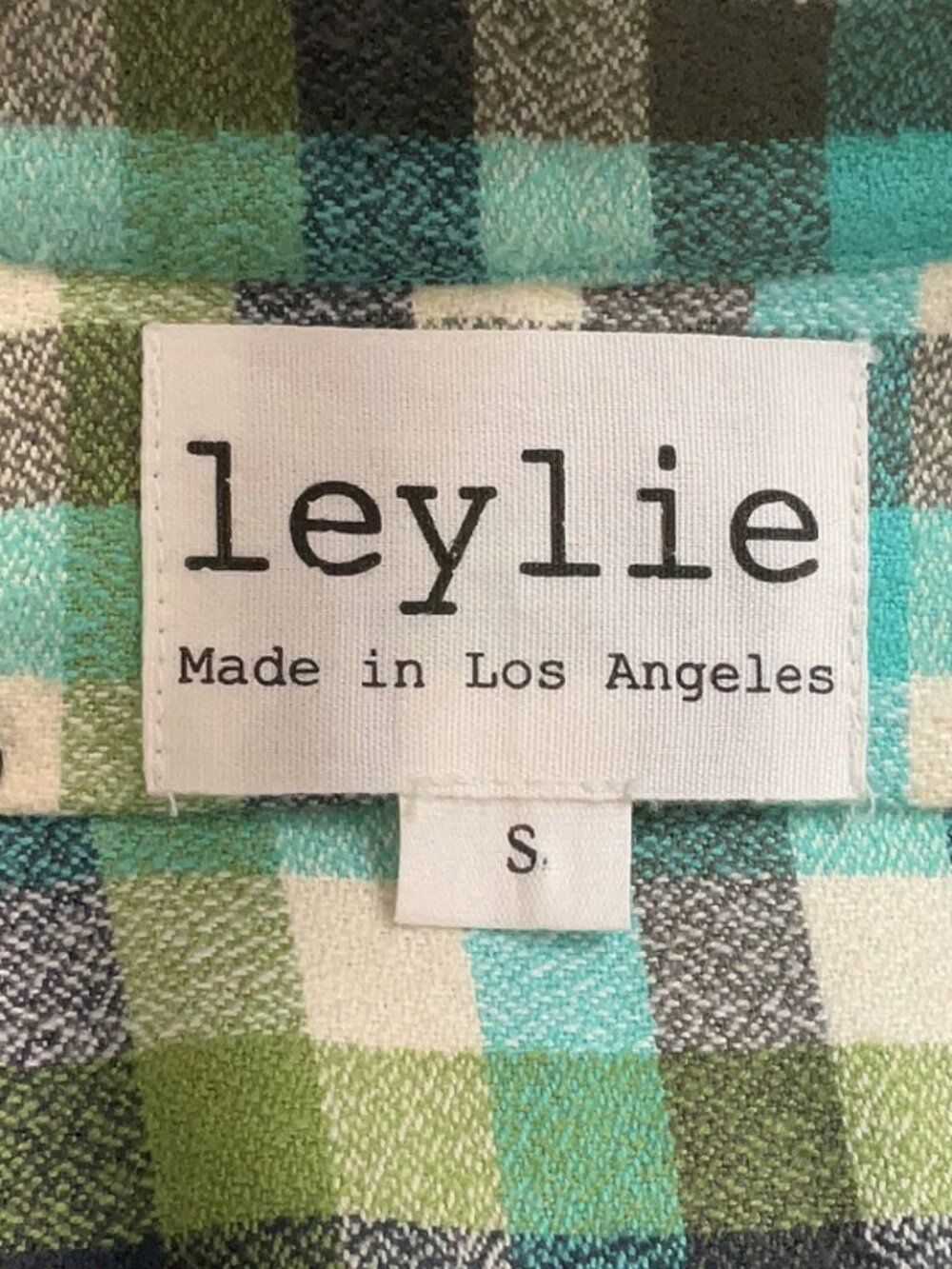 Leylie Los Angeles Plaid Shacket Jacket Size S Japanese Cotton Utility Chore - Picture 6 of 7